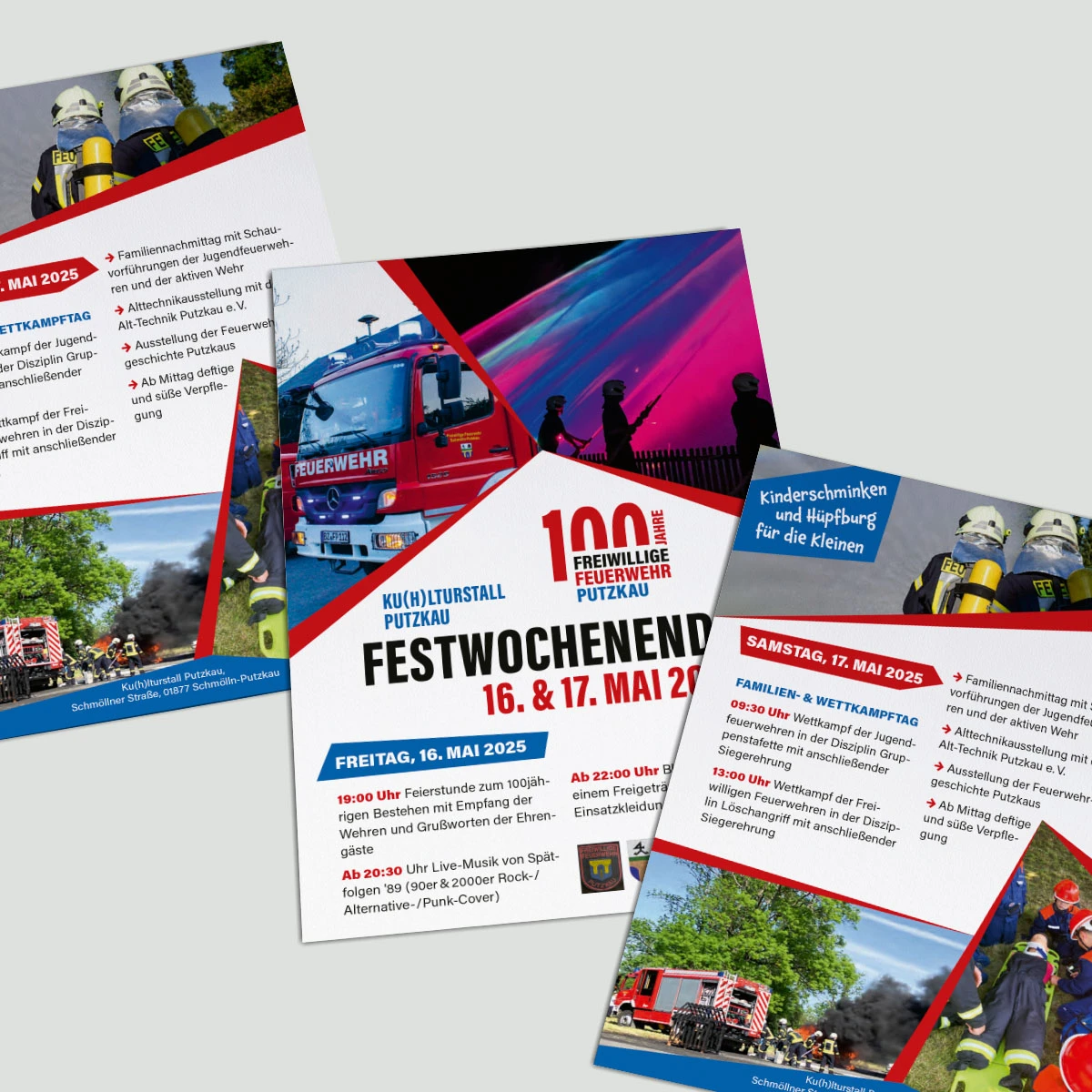 Flyergestaltung für Feuerwehr Putzkau Oberlausitz